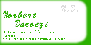 norbert daroczi business card